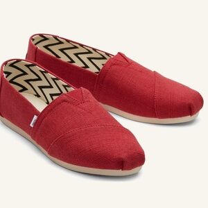 TOMS Alpargata Slip-On Casual Shoe - Red